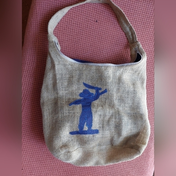 Vintage "Original by Fifie" Burlap Sack Hobo Tote Bag - Picture 1 of 12